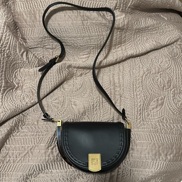 Fendi Black Leather Moonlight Flap Crossbody - Picture 6 of 8
